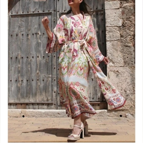 NWT Zara Floral Kimono Size XS - Picture 4 of 8